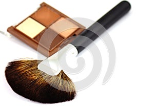 Make up brush and eyeshadows