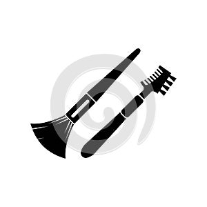 make up brush icon symbol,illustration design template