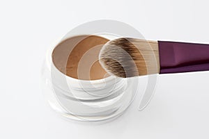 Make up brush and powder