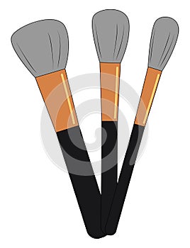 Make-up brush set/Make-up kit, Clipart, vector or color illustration