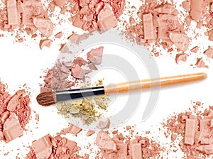 Make up cosmetic blushes and crushed powder