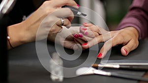 Make Up Making Red Nails Glossy Rack Focus