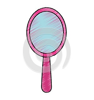 make-up mirror isolated icon