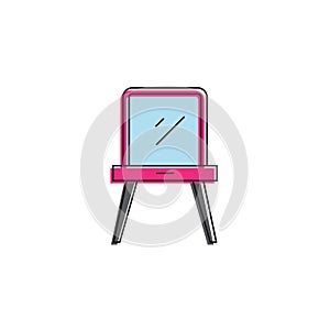 Make up Mirror vector icon symbol isolated on white background