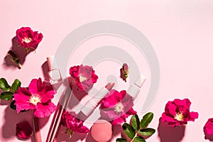 Make up products and flowers