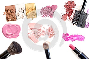 Make-up Set. Isolated on a white background.