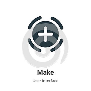 Make vector icon on white background. Flat vector make icon symbol sign from modern user interface collection for mobile concept