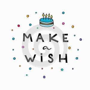 Make wish lettering typography