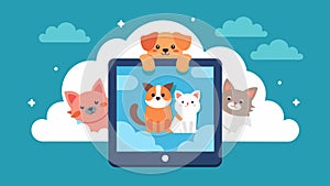 Make your pet feel even more loved with a cloudconnected photo frame constantly displaying their adorable photos sent photo