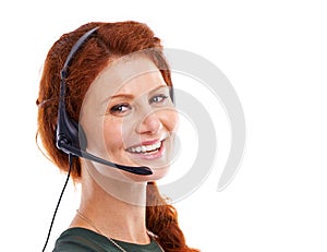 She makes customers feel special. Portrait of an attractive young customer service representative wearing a headset.