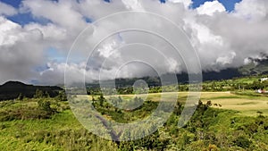 The Makes plain on Reunion Island aerial view