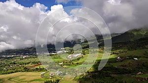 The Makes plain on Reunion Island view from a drone