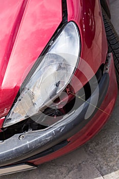 Makeshift repair on a car light