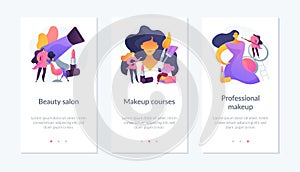 Makeup app interface template.