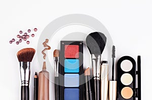 Makeup brush and cosmetics