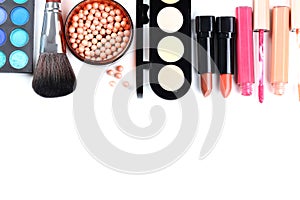 Makeup brush and cosmetics