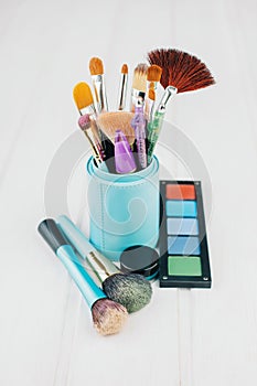 Makeup brush and cosmetics