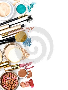 Makeup brush and cosmetics,