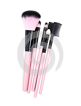 Makeup brush isolate on white background.