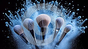 Makeup Brushes Explode in Powder