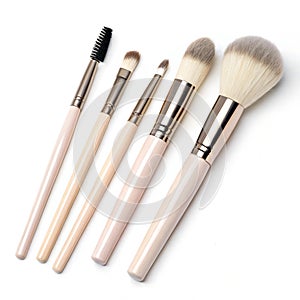 Makeup Brushes isolated on white background