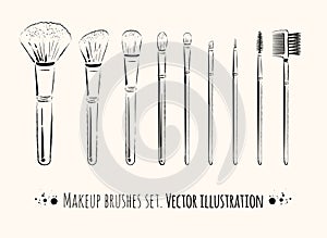Makeup brushes kit