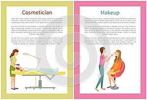 Makeup and Cosmetician Services in Spa Salon Posters