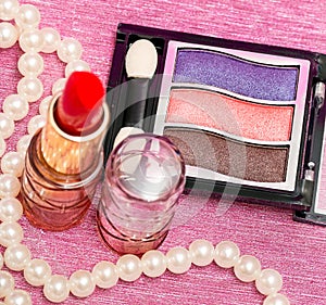 Makeup Cosmetics Indicates Lip Sticks And Beauty
