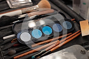 Makeup cosmetics. Work set for a beautician.