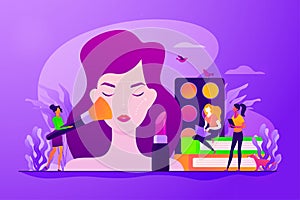 Makeup courses concept vector illustration