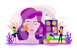 Makeup courses concept vector illustration