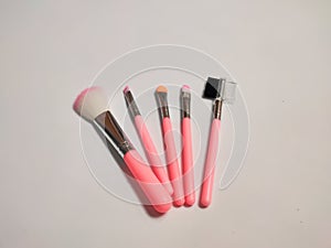 Makeup kit isolated on white background