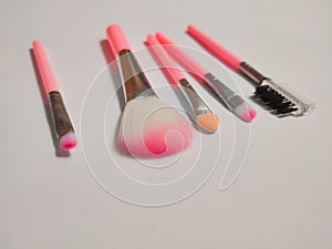 Makeup kit isolated on white background