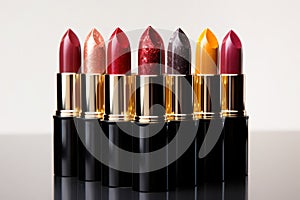 Makeup marvels: lipstick spectrum close up