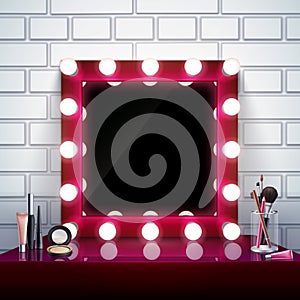 Makeup Mirror Composition