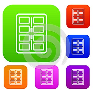 Makeup palette with applicators set collection