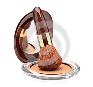 Makeup Powder and Brush