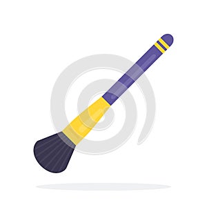 Makeup powder brush vector flat isolated