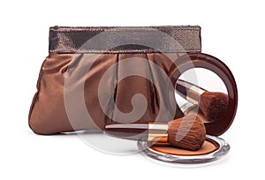 Makeup Powder and cosmetics bag