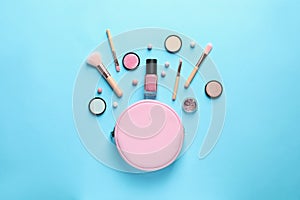 Makeup products with cosmetic bag