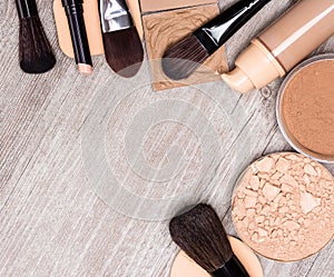 Makeup products to even out skin tone and complexion frame