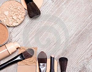 Makeup products to even out skin tone and complexion frame