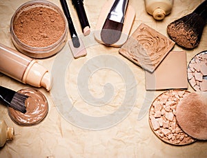 Makeup products to even out skin tone and complexion frame