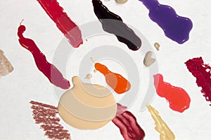 Makeup swatches background