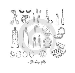 Makeup tools collection