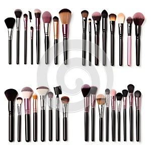 Makeup tools, isolated on white background.