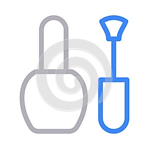 Makeup colour line vector icon