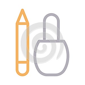 Makeup colour line vector icon