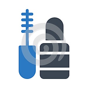 Makeup glyph colour vector icon