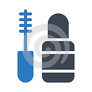 Makeup glyph colour vector icon